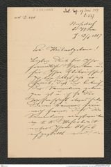 k.k. naturhistorisches Hofmuseum, Intendanzakten 1885-1896 (Hauer), Aktenzahl Z.237/1887, Seite 1
